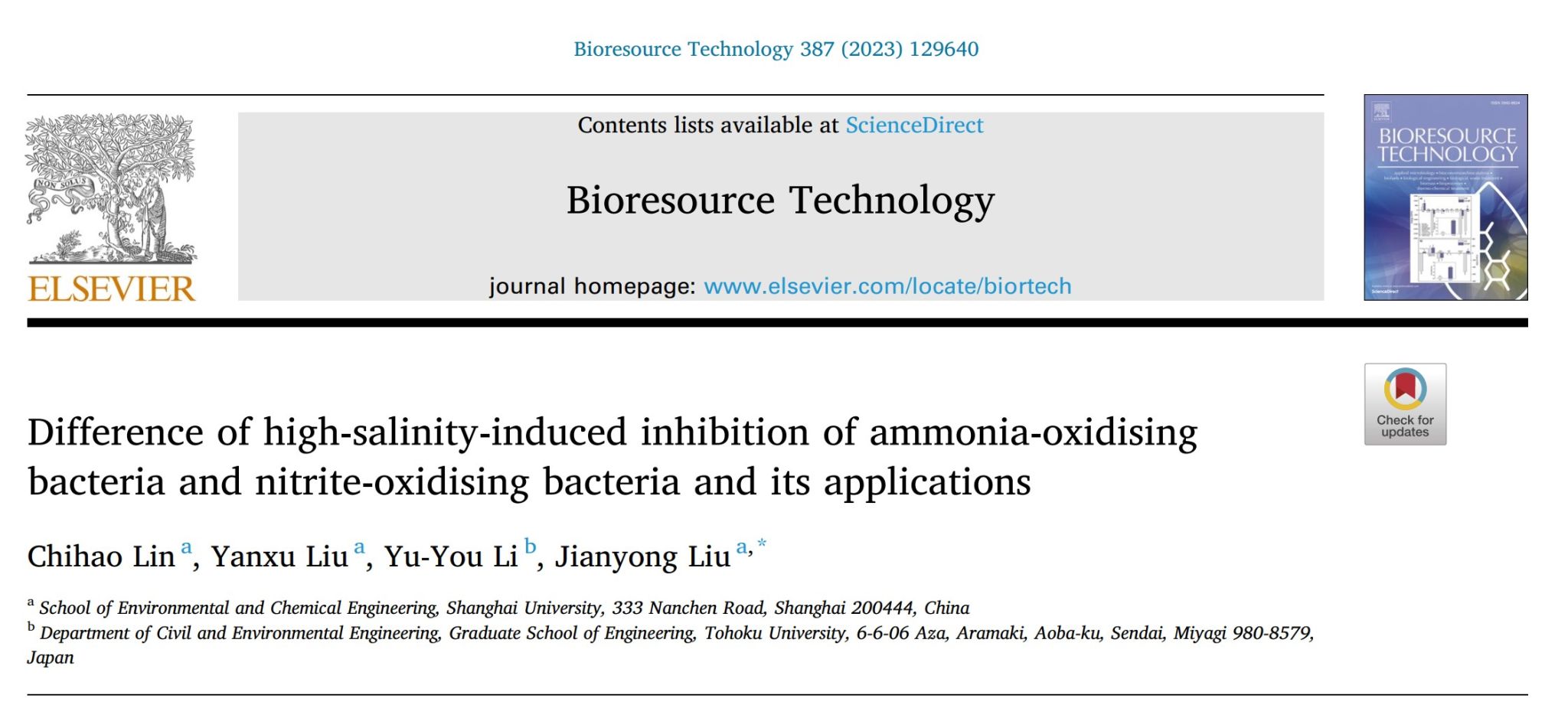 环化学院硕士研究生在《Renewable and Sustainable Energy Reviews》和《Bioresource Technology》上一连揭晓最新研究效果-尊龙凯时