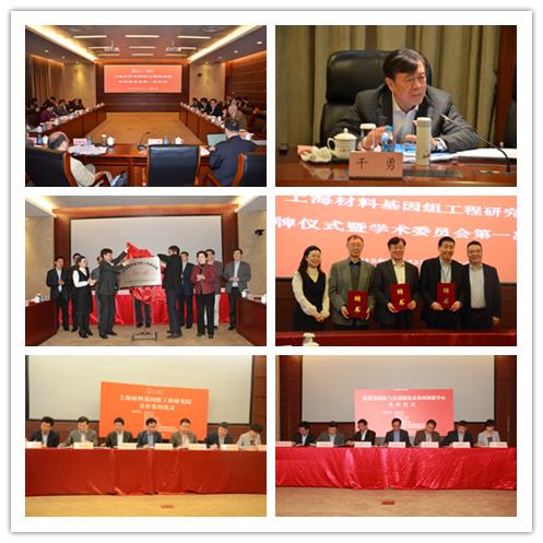 上海质料基因组工程研究院揭牌仪式暨学术委员会第一次聚会乐成举行-尊龙凯时