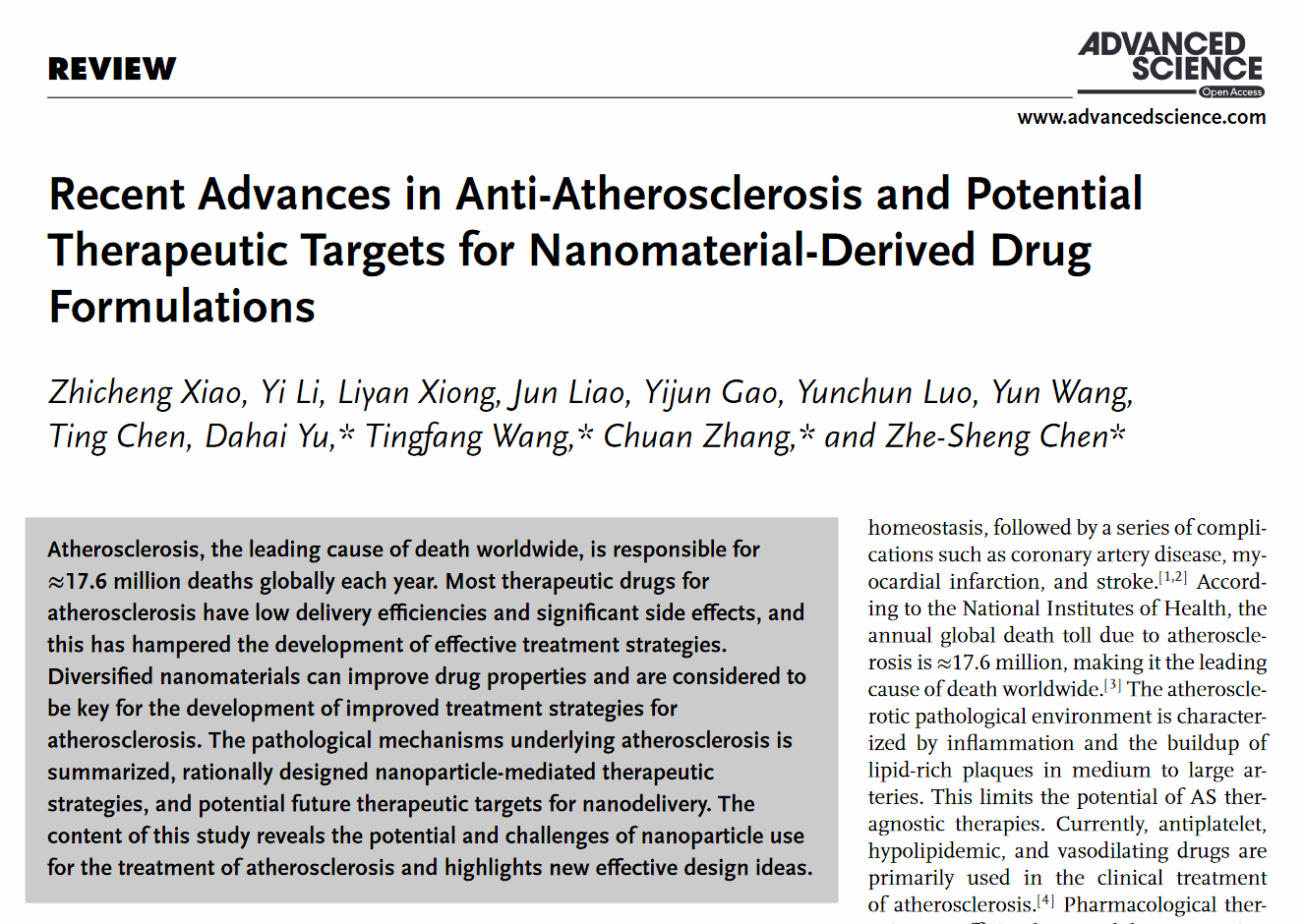 医学院张川教授团队在ACS NANO等权威期刊揭晓多项主要研究效果-尊龙凯时
